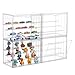 Attelite Acrylic Display CaseUpgrade 4 Tiers Clear Display Case with 3 Adjustable Divider 4 Pack Stackable Large Storage Box with Magnetic Door for Collectibles Action Figures - Image 3