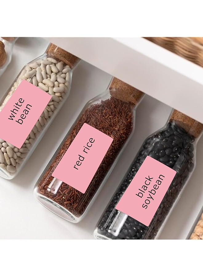 إيروريكس ملصقات حرارية وردية اللون مقاس 2 × 3 بوصات من الفينيل ذاتية اللصق ملصقات طابعة مقاومة للماء لشحن الباركود وعنوان البريد والمكتب والأعمال 500 قطعة - Image 2