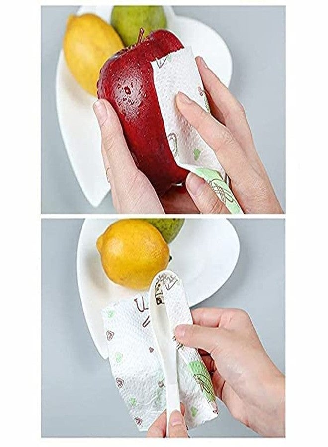 Barrier HR MALL Non-Woven Reusable and Washable Kitchen Printed Tissue Roll Non-stick Oil Absorbing Paper Roll Kitchen Special Paper Towel Wipe Paper Dish Cloth Cleaning Cloth (50 sheets) pack of 1. - Image 4