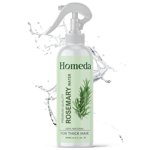 Homeda Rosemary Hair Spray, Rosemary Water for Hair Growth, Rose Mary Water Spray, Roj Meri Hydrosol, Rose Merry Mist with Spray Bottle, Roseberry Steam Distilled Reviver 100% Pure Natural (200 ml) - Image 1