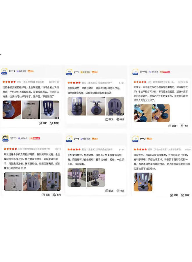 Kovol [Upgraded Thickened Carbon Steel] Phone Stand, Ipad Tablet Stand, Lazy Desktop Bedside Stand For Gaming, Binge-Watching, Compact Foldable Portable 360° Rotating Model - Gun Color - Image 2