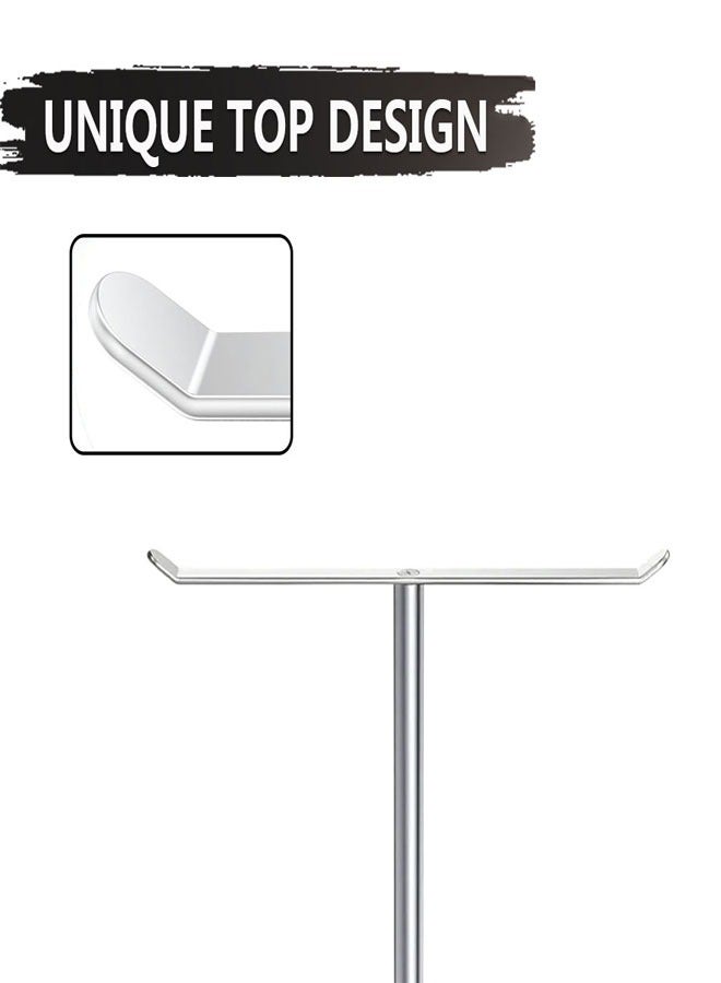 HAWAWA Hand Towel Holder Stand, T-Shape Stainless Steel Free-Standing Rack for Bathroom & Kitchen Countertops,  Non-Slip Bottom, Silver, 1 Pack - Image 3