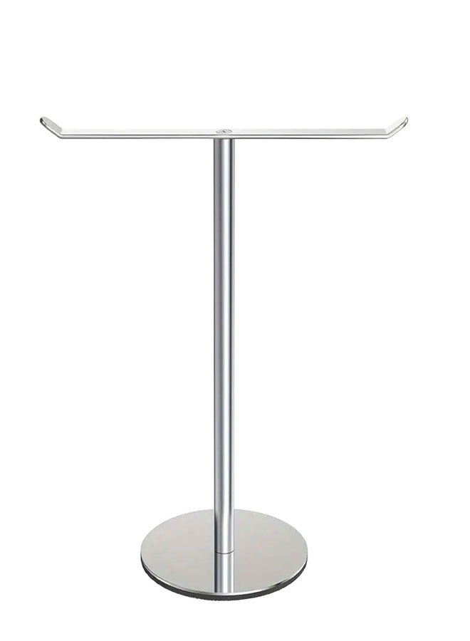 HAWAWA Hand Towel Holder Stand, T-Shape Stainless Steel Free-Standing Rack for Bathroom & Kitchen Countertops,  Non-Slip Bottom, Silver, 1 Pack - Image 1