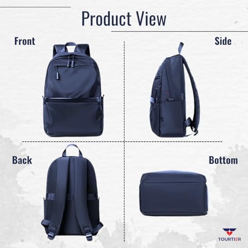 TOURTIER Travel Laptop Backpack, Fits 15.5 Inch Laptop, Lightweight Polyester Business Computer Bag for Men Women (BLUE) - Image 5