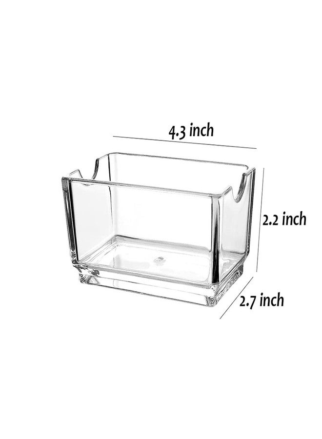 Sizikato Clear Acrylic Sugar Packet Holder Square Tea Bag Bowl, 4.3 Inches - Image 4