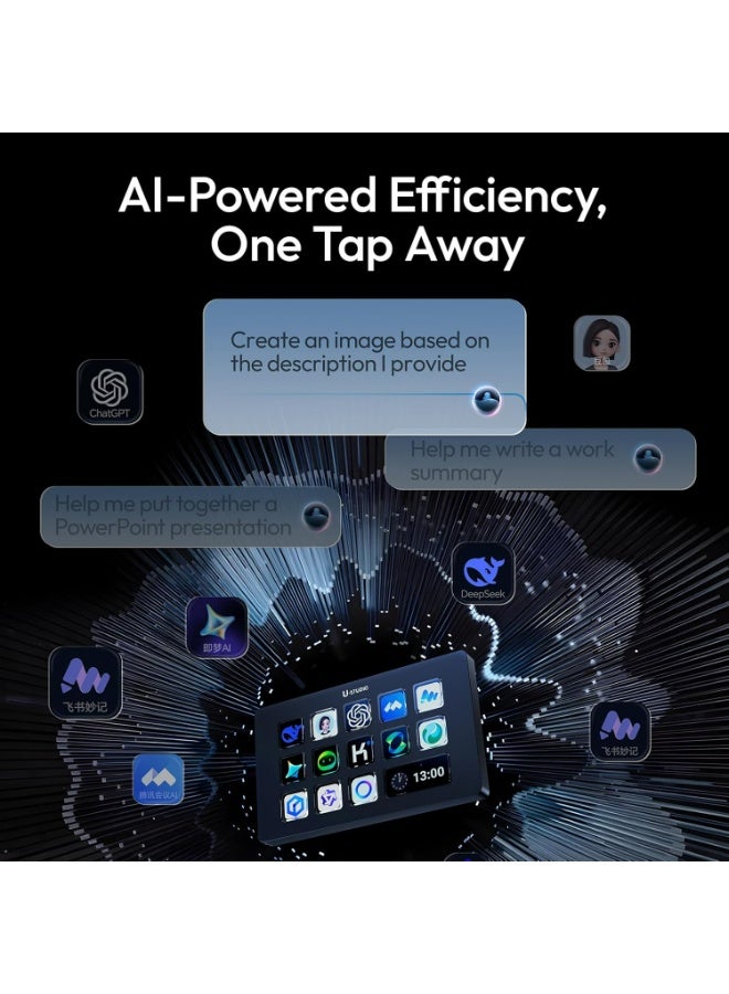 ULANZI Upgrade D200H 7-in-1 Deck U-Studio Stream Controller Keyboard, 14 LCD Keys, 13 Customizable Macro Keys Dock to Control Apps and Software, Trigger Actions in OBS, Twitch, YouTube, for Mac/PC - Image 4