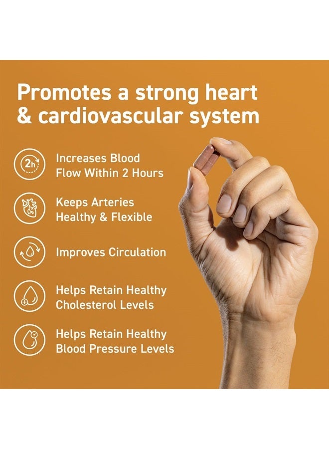 CocoaVia مكمل صحة القلب، 30 يوم، 500 ملغ من فلافانولات الكاكاو، دعم صحة القلب، تعزيز أكسيد النيتريك، الدورة الدموية، الطاقة، نباتي، شوكولاتة داكنة، 60 كبسولة - Image 2