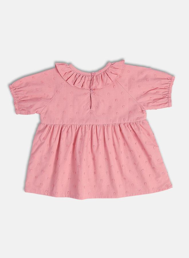 MINIKLUB Girls Ruffled Dobby Cotton Top - Image 2