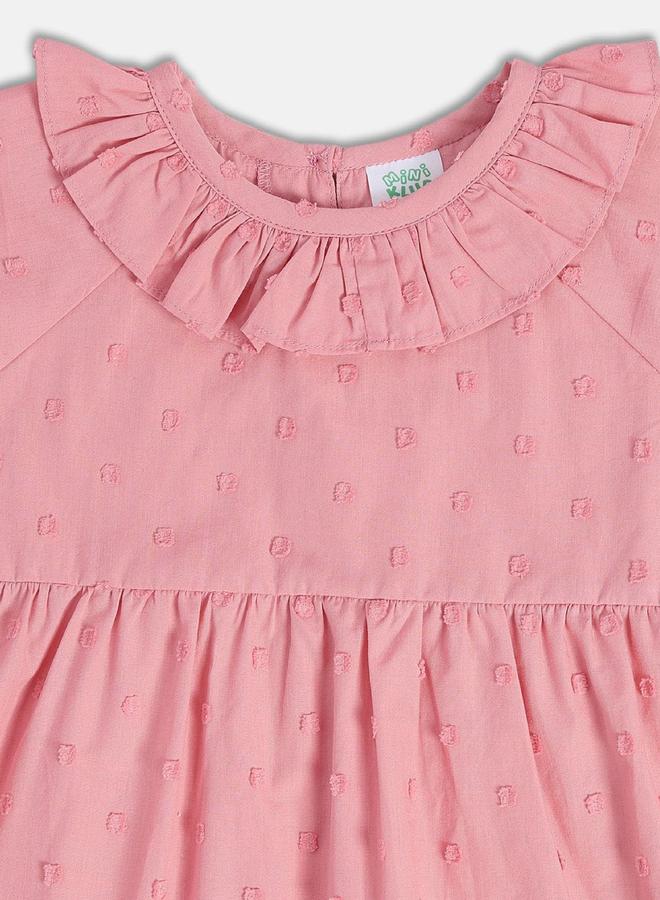 MINIKLUB Girls Ruffled Dobby Cotton Top - Image 3