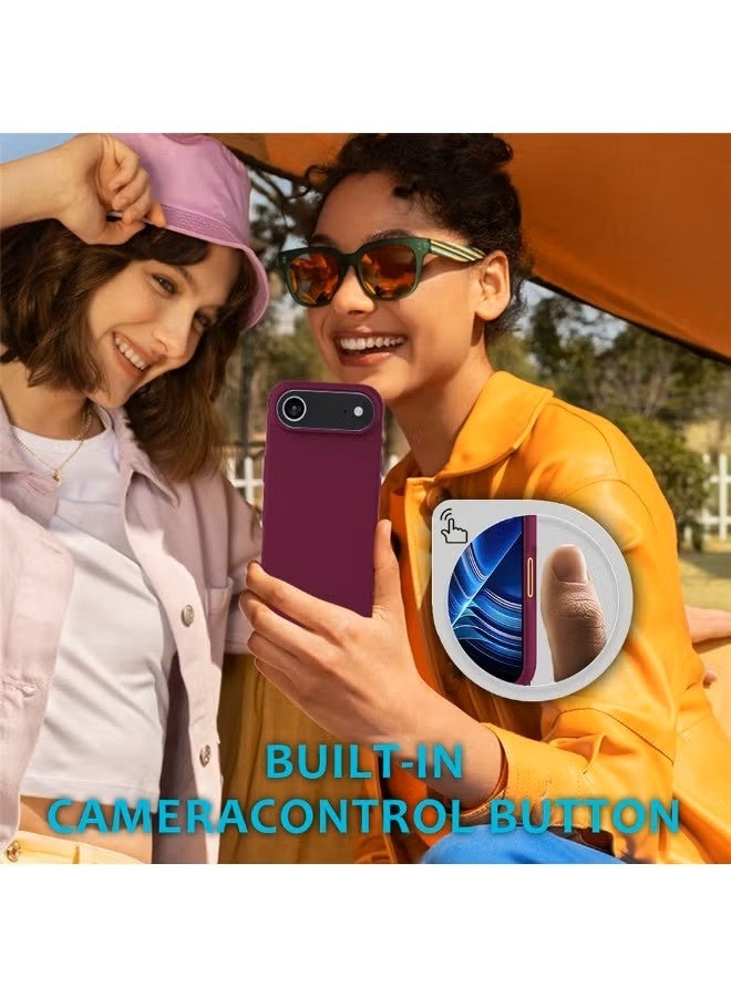 general Bortony iPhone 17 Air 6.6" Case - Ultra-Slim Jelly Silicone Protective Cover with Microfiber Lining, Shockproof Drop Protection, Burgundy - Image 5