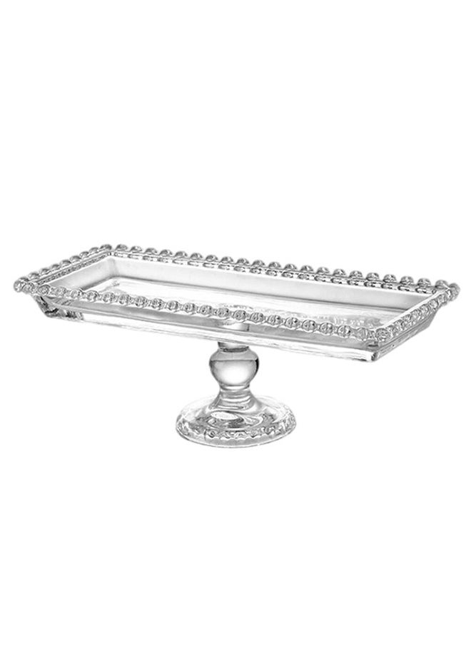 XiuWoo 1 Piece Clear Glass Snacks Serving Tray Fruits Candy Cakes Storage Plate Decorative Clear 11x30 cm  - Image 5