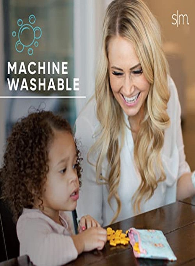 سيمبل مودرن أكياس وجبات خفيفة قابلة لإعادة الاستخدام من سيمبل مودرن إيلي - أكياس سندويشات - تخزين الطعام، عبوة من 3 قطع، بنقشة خطوط جليدية - Image 4