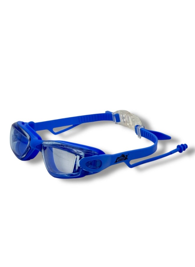 QSHOP ® Swimming Goggles with Back Closure for Expandable Fit + Comfortable Earplugs - Anti-fog and Water-Resistant Swimming Goggles for Kids and Adults for Workouts and Water Trips  - Image 2