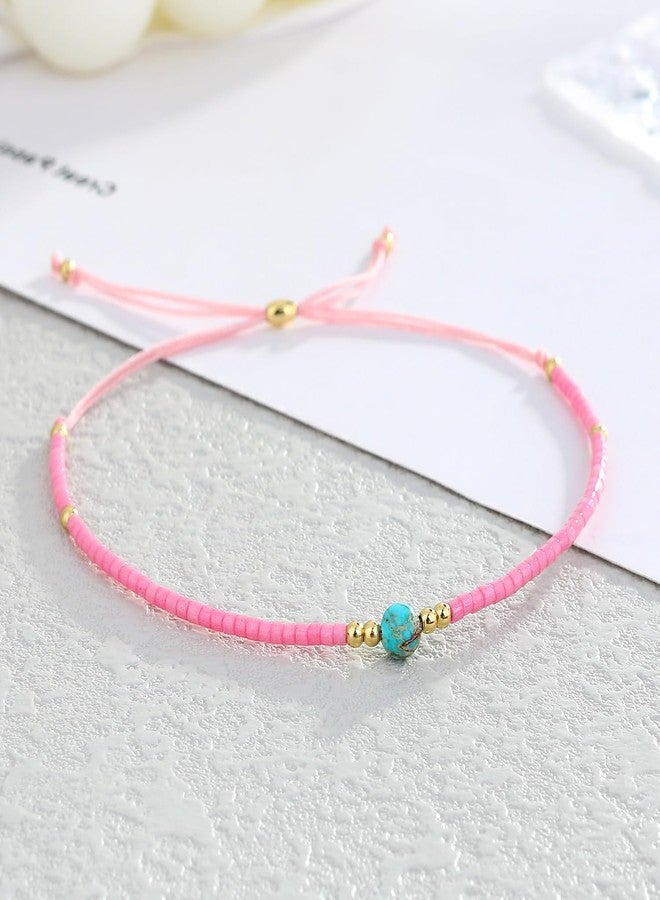 KELITCH Crystal Thin Strand Bracelets Boho Friendship Strand Bracelet Summer Beach Jewelry Gift - Image 3