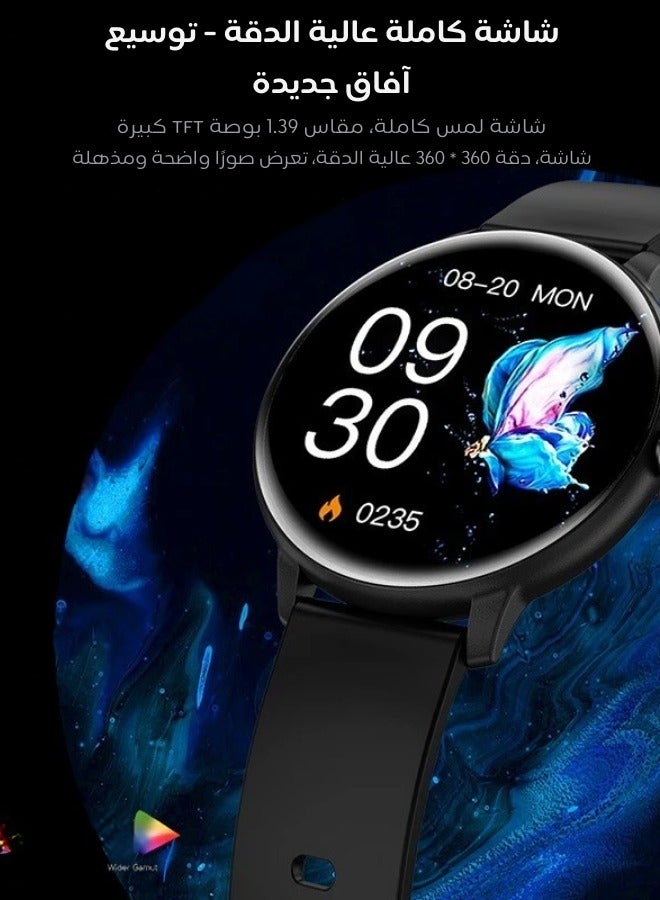 AOLON GTR Mini Smartwatch Health & Call 115 Modes Full Touchscreen Sports Smartwatch Black - Image 5