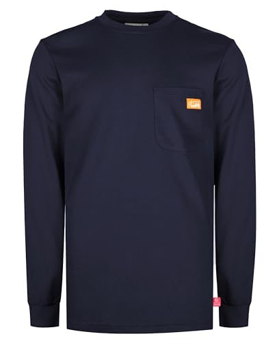 Titicaca FR Shirts Flame Resistant T Shirts 100% Cotton Men's Pre-Washed Navy Fire Retardant T-Shirts - Image 1
