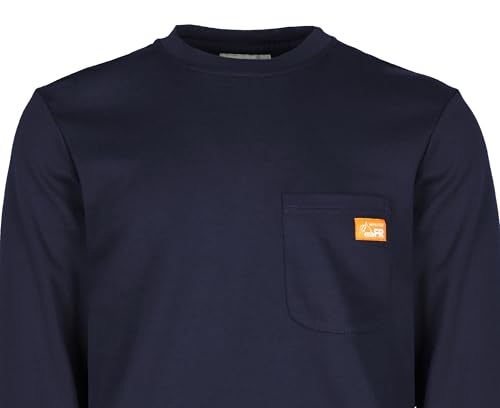 Titicaca FR Shirts Flame Resistant T Shirts 100% Cotton Men's Pre-Washed Navy Fire Retardant T-Shirts - Image 4