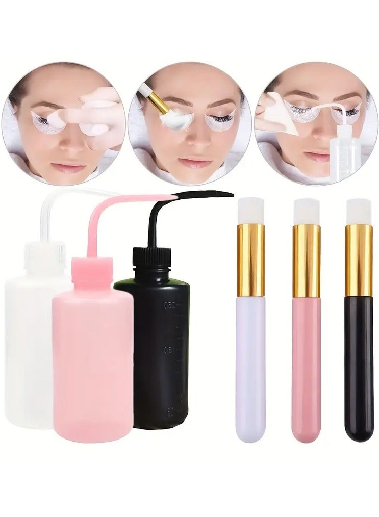 Rozino Eyelash Extension & Cleansing Kit: Soft Microfiber Brush, Leak-Proof Wash Bottle - Gentle Skincare for Lashes & Face, No Power Needed - Image 3