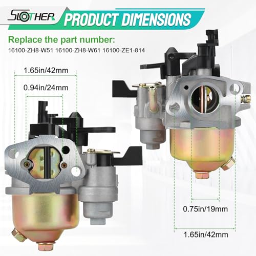 Slother 196cc 200cc Carburetor Replacement for Baja Mini Warrior 163cc 5.5hp 196cc 6.5hp Baja Mb165 Mb200 Mini Bike with Gasket Fuel Line Fuel Filter - Image 2