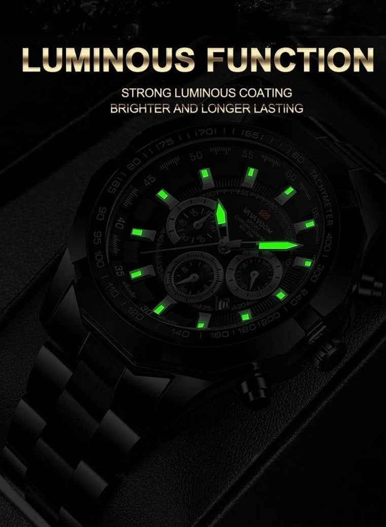 VA VA VOOM Mens Watches Analog Quartz Chronograph ,Waterproof , Fashion Business Work ,Casual Sport Designer Dress ,with Calendar Elegant Gifts - Image 5