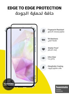huanmate 2 in 1 Samsung Galaxy A35 Protection Pack - Ultra Clear Shockproof Case & Edge-to-Edge Screen Protector, 360 Degree Protection, Back Cover & Screen Protector for Samsung Galaxy A35  - Image 4