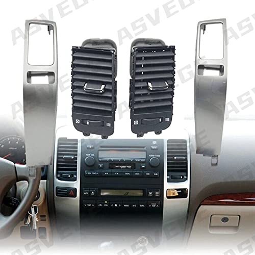 ASVEGE 2pcs Center Dash A/C Outlet for Toyota Land Cruiser Prado J120 2002-2009 55474-60040 Silver Car Dashboard Air Conditioner Duct Vent Grille Panel for Lexus GX470 2003-2009 - Image 4