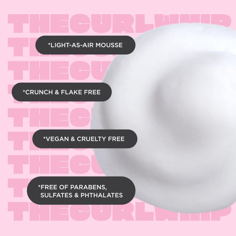 Cake Beauty موس تحديد وتكثيف الشعر من Cake Beauty Whipped Curl – الصبار وفيتامين E لتثبيت مرن – نباتي بدون حرارة لتجعيد الشعر المجعد المتموج منتجات خالية من الكبريتات وخالية من القسوة على الحيوانات للنساء - Image 4