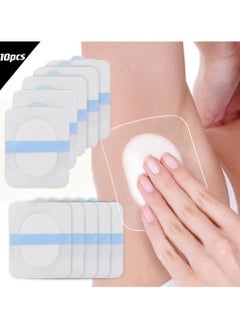 Generic 10 pcs Invisible Disposable Armpit Sweat Pads for Sweat Prevention Shielding & Antiperspirant, Waterproof Antiperspirant Shielding Pad Medical Grade Materials Ultra Thin Underarm Sweat Pads  - Image 1
