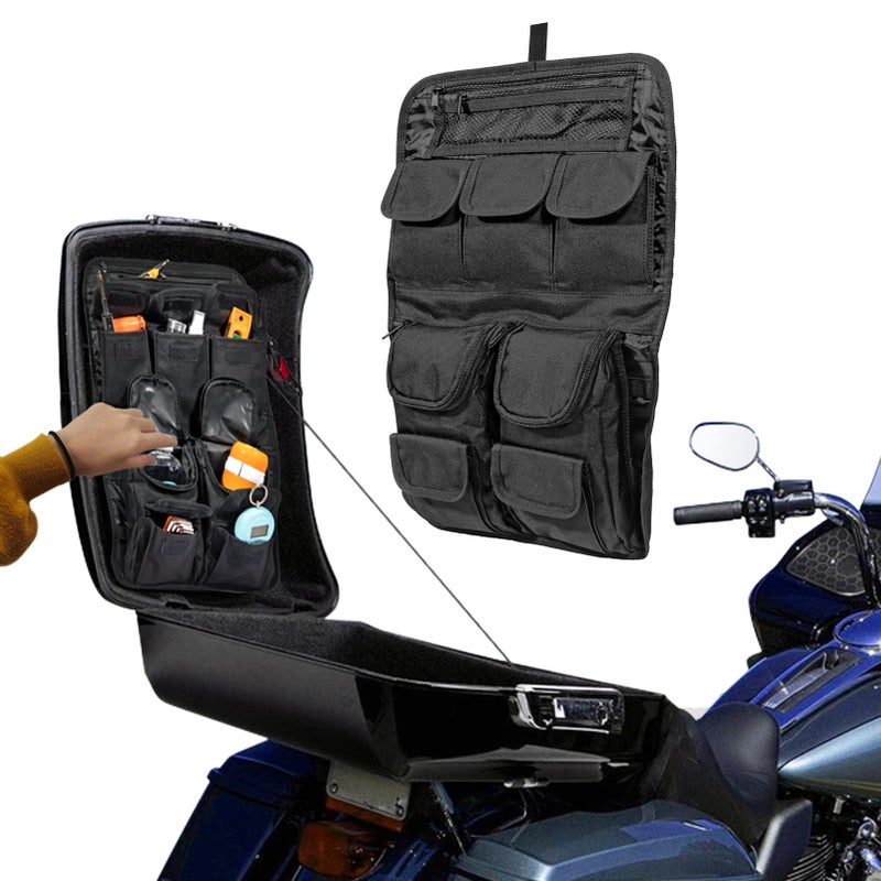 Mofun Tour Pack Lid Organizer Saddlebags Tour Luggage Storage Bag Compatible with Harley Touring FLT FLH 1999-2013 - Image 1