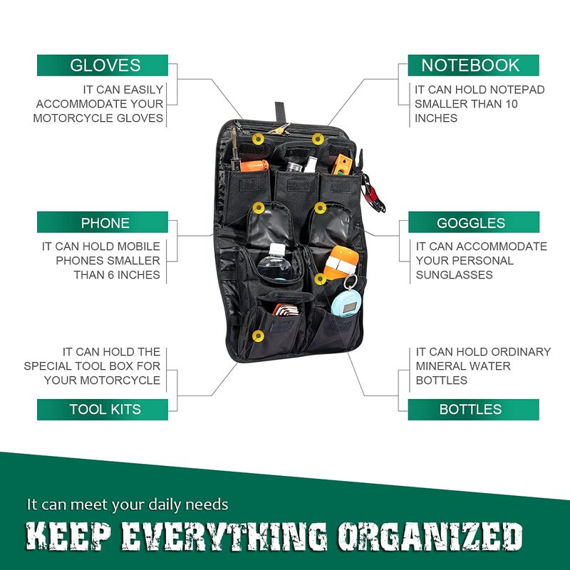 Mofun Tour Pack Lid Organizer Saddlebags Tour Luggage Storage Bag Compatible with Harley Touring FLT FLH 1999-2013 - Image 4