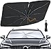 Pleneal Windshield Sun Shade Umbrella 55 x 31 Car Sun Shade Windshield Cover Foldable Car Front Window Protector for Cars SUVs Hatchback - Image 2