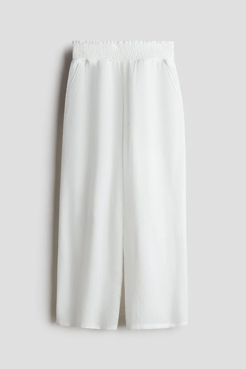 اتش اند ام Smocked crinkled trousers