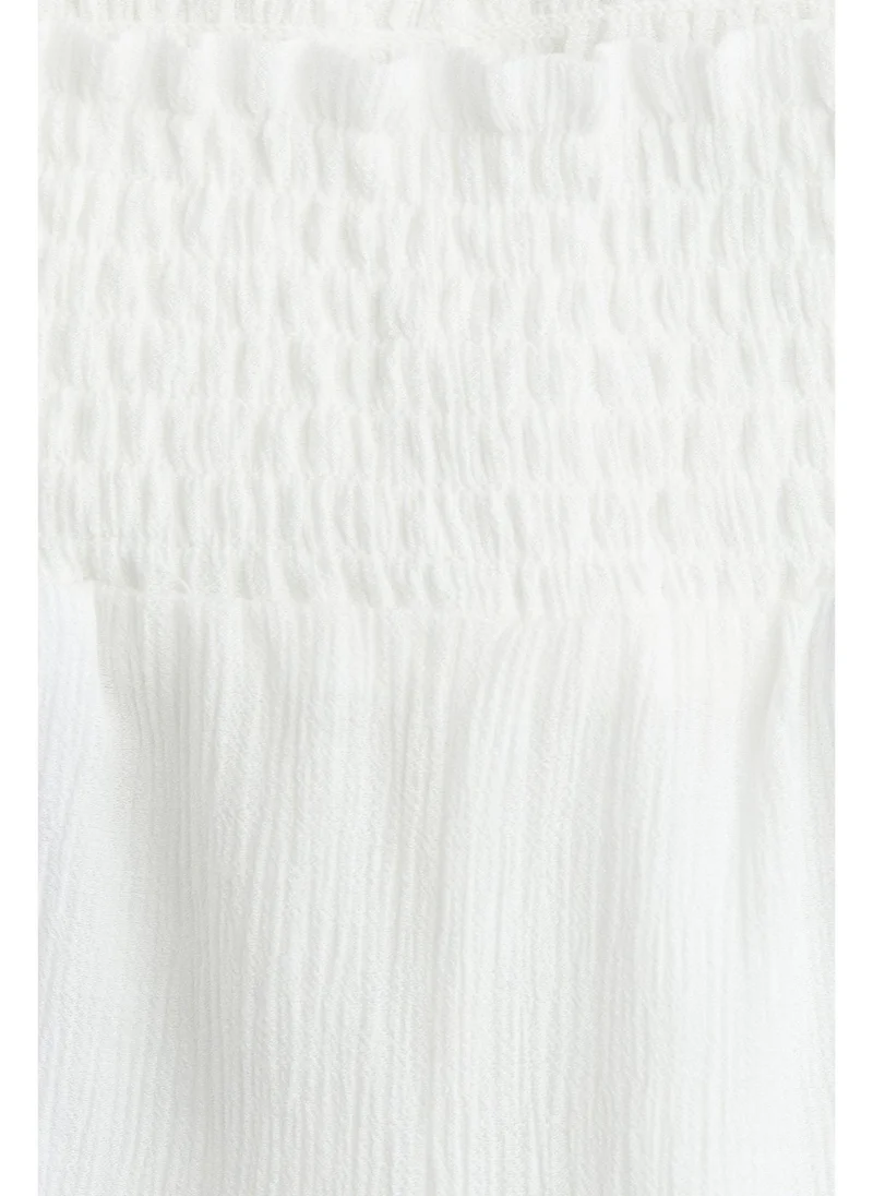 H&M Smocked crinkled trousers