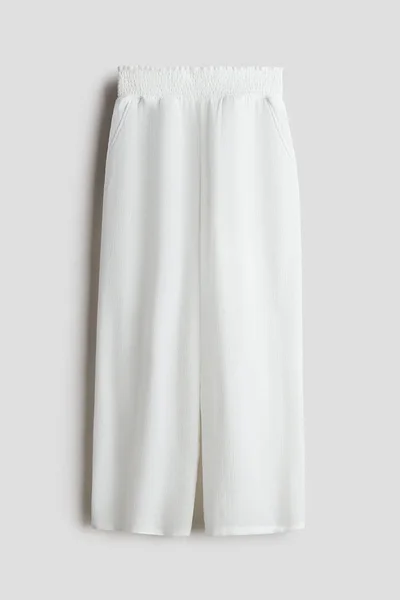 H&M Smocked crinkled trousers