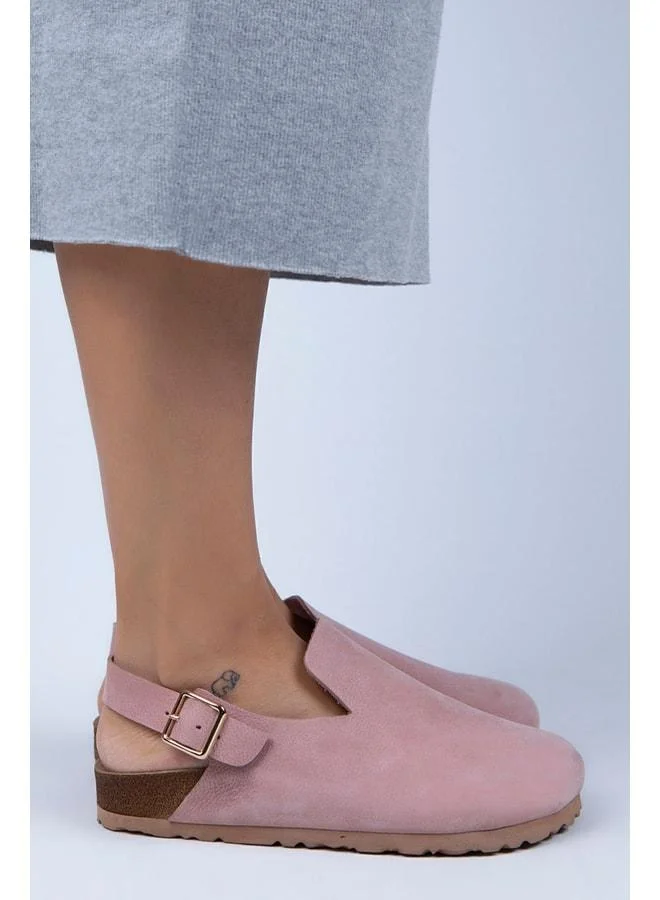 Manijero  Holly Women's Genuine Leather Buckle Pink - Gold Sandal for Women | Best Price UAE