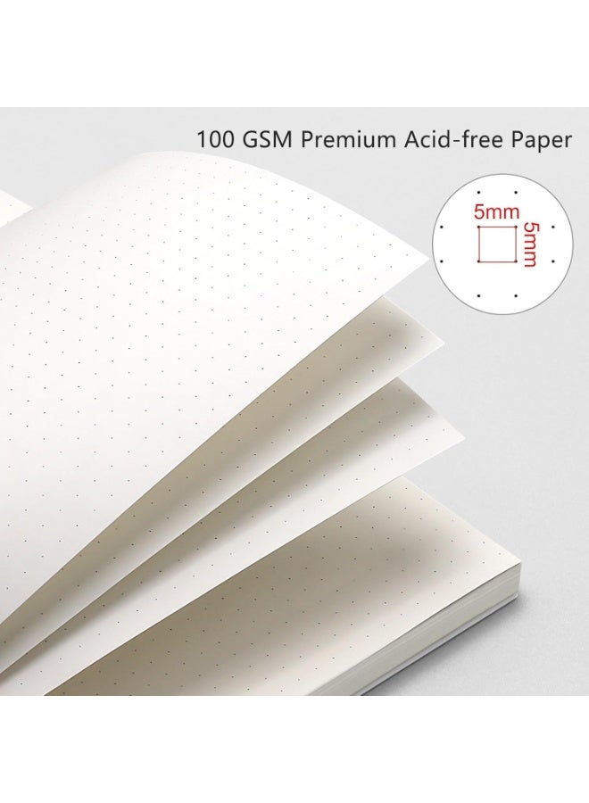 FAYET 3 Pack A5 Dot Grid Spiral Notebooks, 100gsm Thick Paper Bullet Journals with Clear Hardcover, 80 Sheets Each Ideal for Writing, Drawing & Planning - Image 2