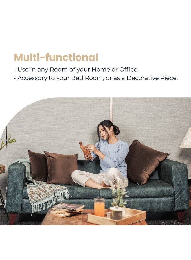 ماي ارمور وسادة مربعة من الألياف الدقيقة من ماي آرمور، وسادة للأريكة والسيارة والديكور (12 × 12 بوصة أو 30.5 × 30.5 سم (عبوة من 5 قطع)، مع غطاء مخملي بني) - Image 5