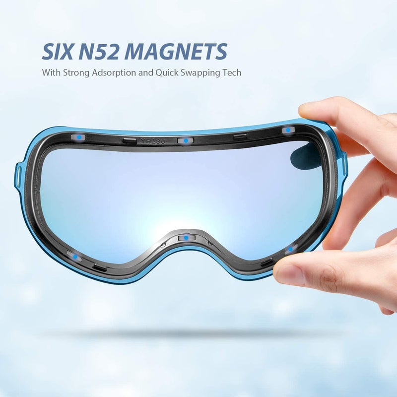 VANRORA X-Mag Ski Goggles Replacement Lens, Extra Snowboard Goggles Lens, Anti-Fog & 100% UV Protection - Image 3