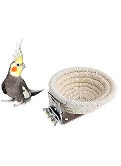 Orgrimmar Handmade Cotton Rope Bird Nest Breeding Nest Hatch House Cage For Budgie Parakeet Cockatiel Parakeet Conure Canary Finch Lovebird Small Parrot (1 Pc)  - Image 2