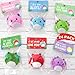 Zesua Valentines Day Gifts for Kids 24 Pack Axolotl Plush Toys Keychains with Valentines Cards Mini Stuffed Animals Set for Boys Girls Toddler Classroom Exchange School Activities Party Favors - Image 2