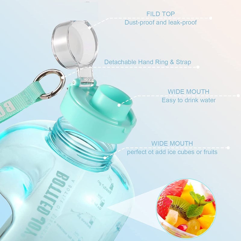 Grofilo Plastic Wide Mouth Water Bottle Your Ultimate Companion For Gym Fitness And Athletic Adventures 2500Mllight Blue - Image 3