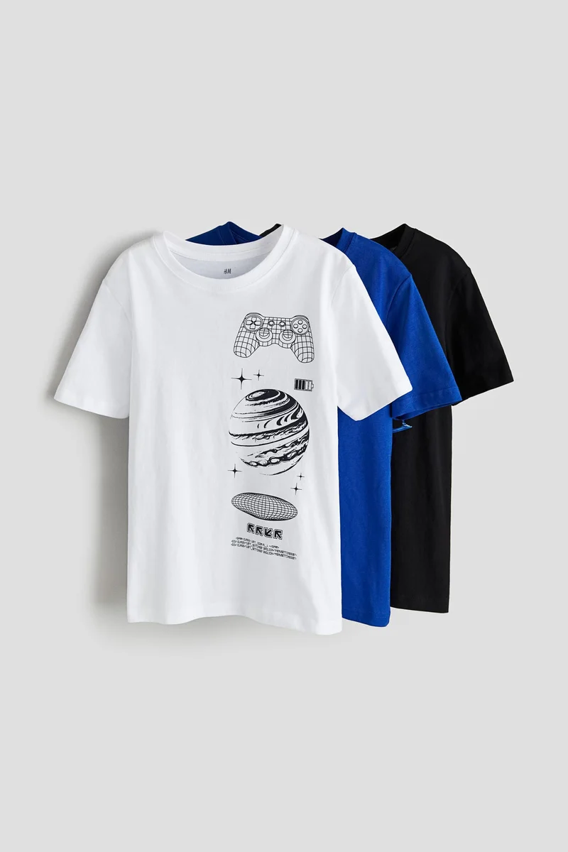 H&M 3-pack cotton T-shirts