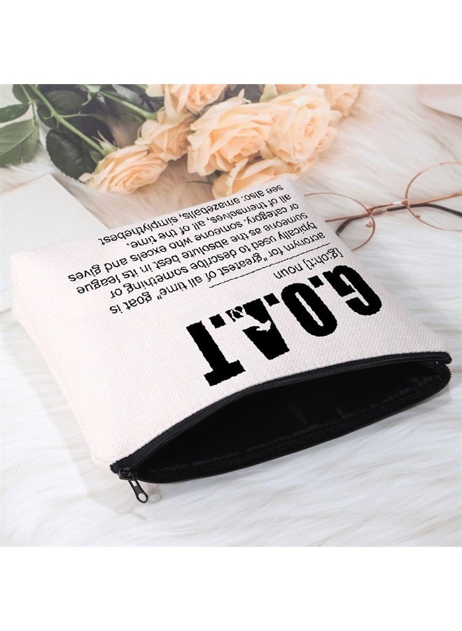 POFULL Special Person Gifts G.O.A.T Greatest Of All Time Cosmetic Bag Goat Inspirational Gift (G.O.A.T Cosmetic Bag) - Image 5