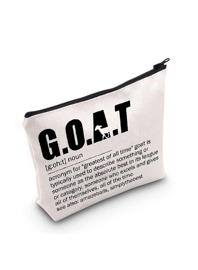 POFULL Special Person Gifts G.O.A.T Greatest Of All Time Cosmetic Bag Goat Inspirational Gift (G.O.A.T Cosmetic Bag) - Image 1