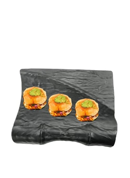 Master Master Melamine Rectangle Shape Serving Platter for Starter Snacks Desserts Unbreakable Snacks PlateTray for Home Restaurant Caf Party UseMatte Black 11 x 9 Inch  - Image 1