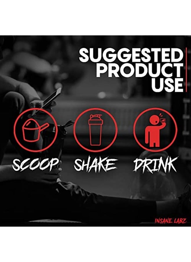 Insane labz Psychotic, High Stimulant Pre Workout Powder, Extreme Lasting Energy, Focus and Endurance with Beta Alanine, Creatine Monohydrate DMAE, 35 Srvgs (Fruit Punch)  - Image 5
