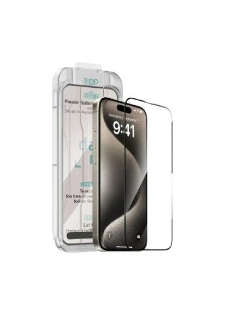 Clear Anti-Fingerprint Screen Protector with Easy-Install Tool for iPhone 16 Pro