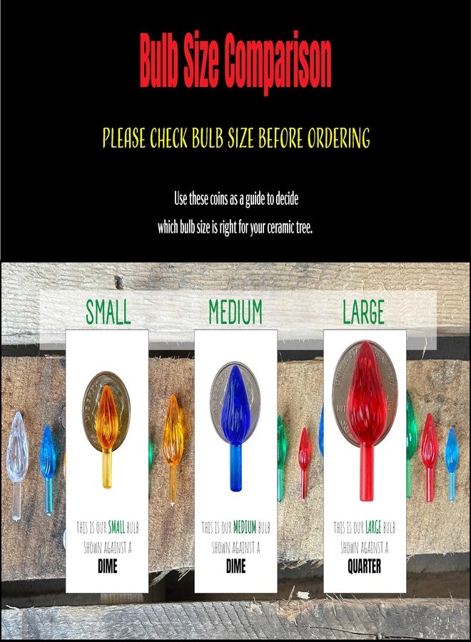 ناشونال آرت كرافت أضواء شجرة عيد الميلاد الخزفية الصغيرة ذات الشكل الملتوي من ناشيونال آرتكرافت لشجرة عيد الميلاد الخزفية الجديدة أو القديمة - بنفسجي - (100/عبوة) - Image 3