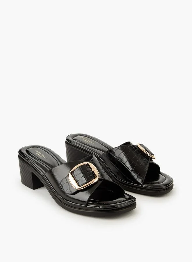Flora Bella By Shoexpress Flora Bella Women Buckle Detail Block Heel Sandals