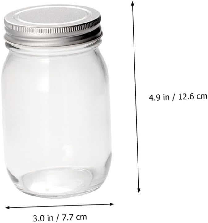 VICASKY 4pcs 380ml Glass Jam Jars with Lids Sealed Food Storage Containers Caviar Jars for Kitchen and Canning Use - Image 2